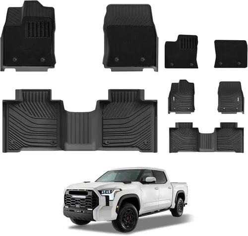 Vista 28 de 3W Alfombrillas para Toyota Sienna 2021-2026 LE/XLE (solo para 8 asientos), revestimiento de suelo TPE para todo tipo de clima, ajuste personalizado