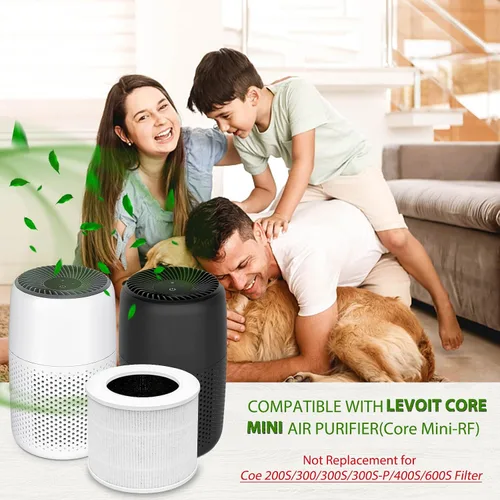 Vista 5 de Core Mini filtro de repuesto compatible con LEVOIT Core Mini purificador de aire, Core Mini-P. Filtro 3 en 1 H13 Core Mini-RF True HEPA para filtro