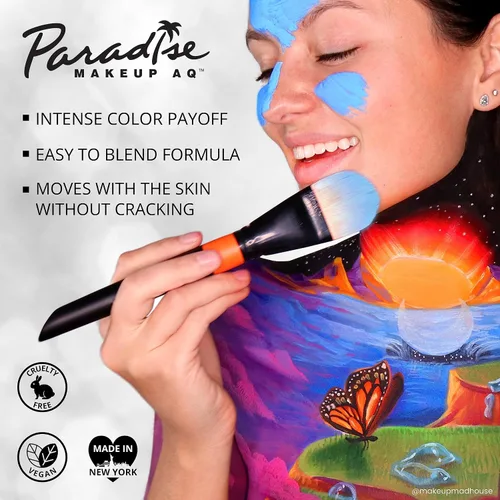 Vista 6 de Paleta de pinturas faciales con 8 colores de Paradise Makeup Aq, 56g, Multicolor 8 Color Professional Face & Body Paint Makeup for Cosplay