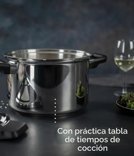 Vista 6 de Kuhn Rikon Duromatic Olla de presión estilo familiar, 5.3 cuartos de galón, Stainless