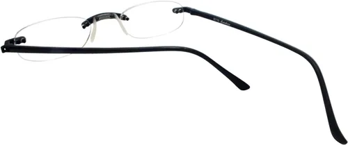 Vista 4 de Calabria 714 Anteojos de lectura sin montura con lentes transparentes, color carbón, lentes de lectura para hombres y mujeres, lectores
