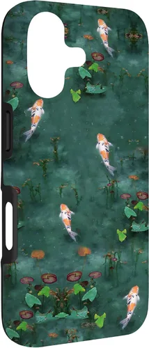 Vista 3 de Emerald Green Majestic Zen Water Garden Japanese Koi Fish Case for iPhone 17