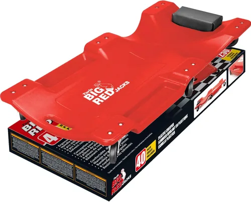 Vista 7 de BIG RED 36" Creeper Acolchado de Garaje/Taller de 2 Piezas con Ruedas, Carrito de Mecánico con Reposacabezas y 6 Ruedas, Rojo TR7565R Torin