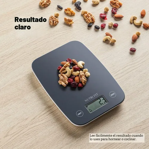 Vista 5 de NUTRI FIT Báscula digital de alimentos de 11 libras para cocinar hornear Azul oscuro
