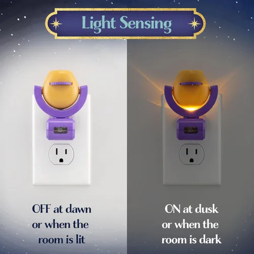 Vista 5 de Projectables Disney Wish Luz Nocturna LED Enchufable con Proyector de Anochecer a Amanecer Ideal para Niños Niñas Bebés Habitación del Bebé Sala