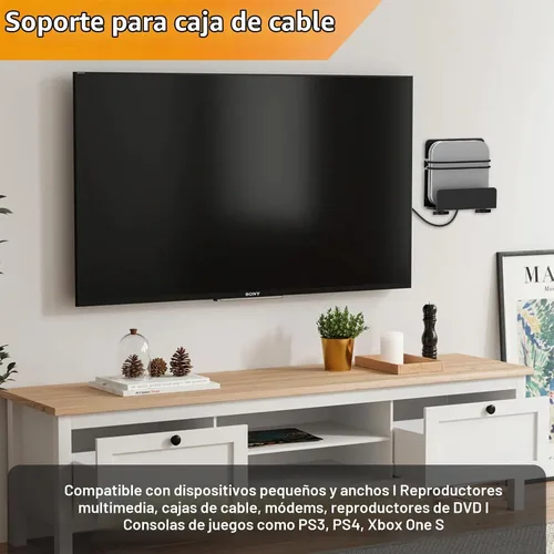 Vista 6 de Soporte de caja de cable, soporte para módem, soporte de pared ajustable