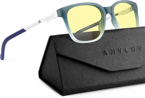 Vista 15 de ANYLUV Blue Light Glasses for Men, Lightweight Computer Gaming Glasses, Stylish Anti Eyestrain Blue Light Blocking Men
