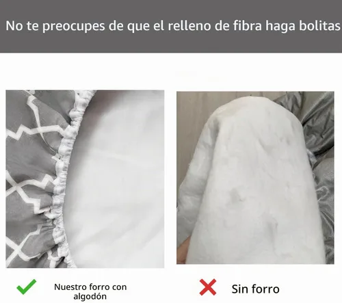 Vista 5 de Funda para tabla de planchar y almohadilla de tamaño estándar de 15 x 54 pulgadas, resistente a las quemaduras y las manchas con borde elástico