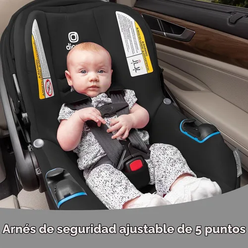 Vista 3 de Diono LiteClik30 RXT SafePlus Asiento de Coche Infantil y Base, Orientado hacia Atrás para Bebés de 4 a 13.6 kg, Ingeniería SafePlus, con Inserción