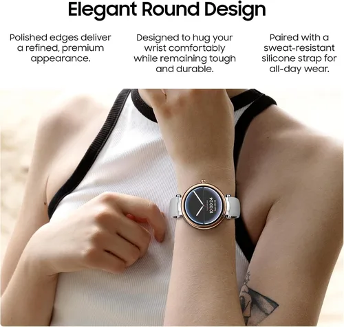Vista 3 de TOZO S8 AMOLED - Reloj inteligente para mujer, pantalla HD a color de 1.32 pulgadas, llamadas y texto Bluetooth, auriculares OpenEarRing True Open