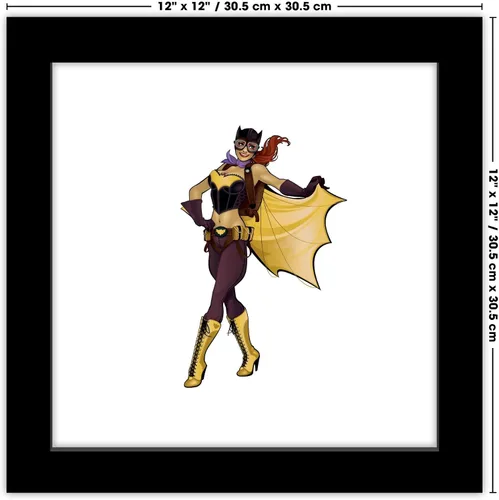 Vista 7 de Trends International Gallery Pops DC Comics Bombshells - Batgirl - Figura Pinup - Póster de pared, 12 x 12 pulgadas, versión enmarcada en negro
