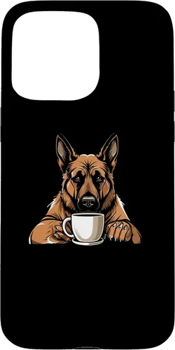 Vista 25 de iPhone 16 Dog Breed Coffee - German Shepherd Case