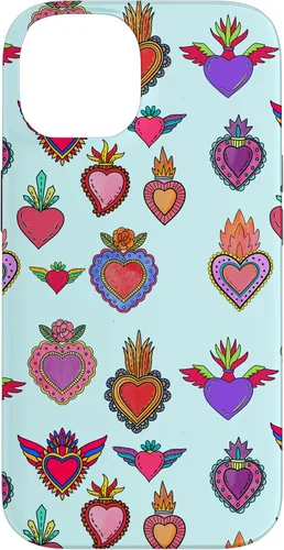 Vista 4 de Latinas Milagros Tin Hearts Phone Case Gift Watercolor Case for iPhone 17