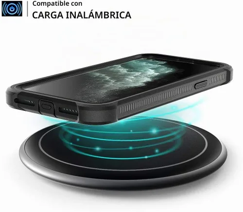 Vista 5 de Dexnor Funda para iPhone 11 Pro con protector de pantalla, transparente, resistente, de cuerpo completo, a prueba de golpes, parte trasera dura