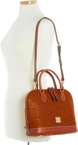 Vista 3 de Dooney & Bourke Bolso, Bolso De Avestruz Zip Zip - Caramelo, Caramelo