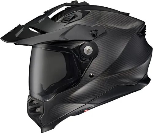Vista 15 de ScorpionEXO XT9000 - Casco integral de fibra de carbono para motocicleta de aventura con visera Pinlock Ready, bolsillos para altavoz listos