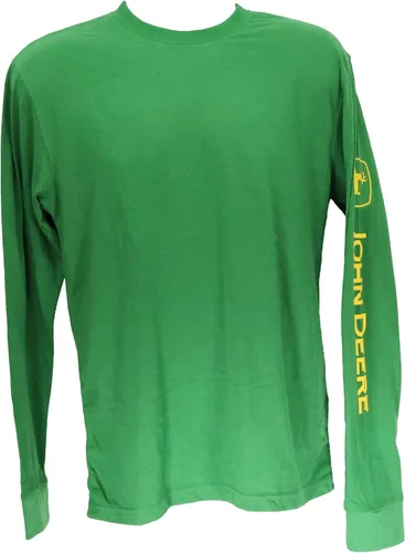 Vista 2 de John Deere Camiseta de manga larga sólida con logotipo en la manga Negro