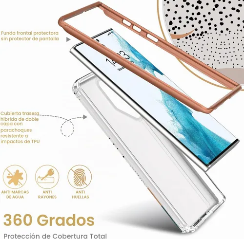 Vista 2 de Esdot Funda para Samsung Galaxy S23 Ultra, Grado Militar que Pasa Prueba de Caída de 21 pies, Cubierta Resistente con Diseños de Moda para Mujeres