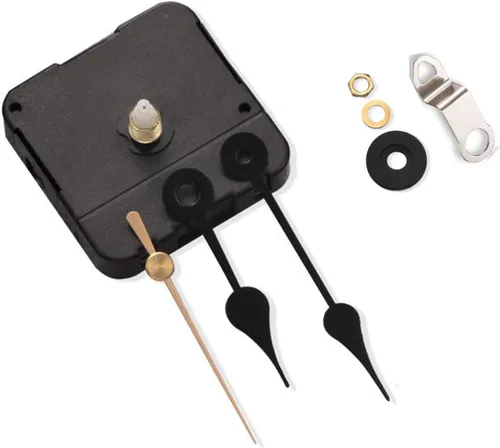 Vista 6 de Paquete de 2 mecanismos de movimiento de reloj en miniatura de pared sin tictac con 5 pares de manecillas cortas, kit de motor de cuarzo, funciona