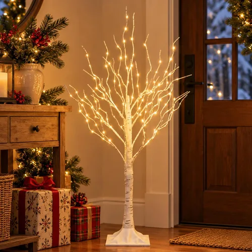 Vista 7 de Lighted Birch Twig Tree with Fairy Lights 3FT 154L LED Decorative Lights