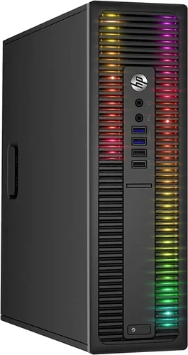 Vista 2 de HP PC de escritorio para juegos RGB, AMD A10 Pro 3.5GHz hasta 3.8GHz, 16GB DDR4, 256G SSD + 3TB, Radeon RX 550 4G GDDR5, 600M WiFi y Bluetooth 5.0