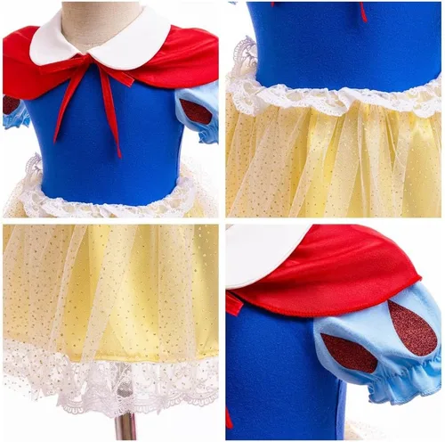 Vista 133 de Disfraz de princesa de Belle Sofía Blancanieves para niñas pequeñas, disfraz de princesa, Navidad, Halloween, mameluco con diadema