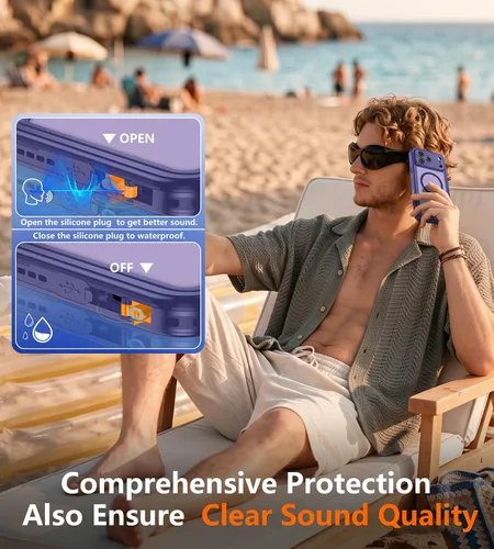 Vista 132 de Temdan - Funda impermeable diseñada para iPhone 12, protector de pantalla y cámara integrado IP68 bajo el agua, cuerpo completo, a prueba de caídas
