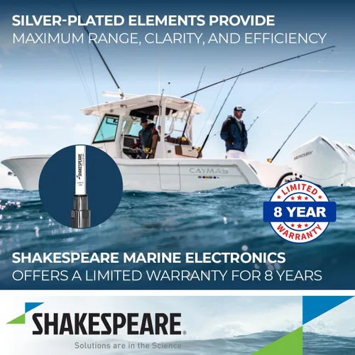 Vista 4 de Shakespeare 6400-R Fase III Antena VHF - 4' VHF Marine Band 3dB Ganancia