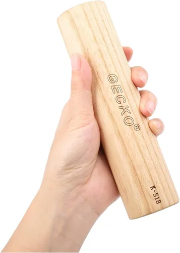 Vista 7 de GECKO Maracas - Martillo de arena, instrumento de percusión, maracas naturales de madera para adultos, utilizado en actuaciones en vivo