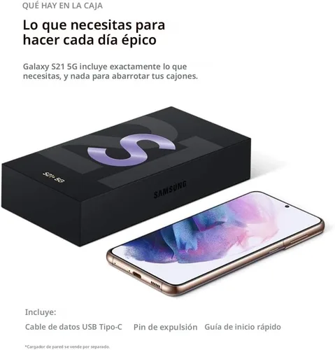 Vista 7 de Samsung Galaxy S21 Plus, 128GB, Negro, desbloqueado de fábrica