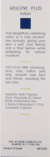 Vista 3 de Dinur Cosmetics AZULENE PLUS Loción para pieles secas/sensibles 4 fl. oz. 4.1 fl oz