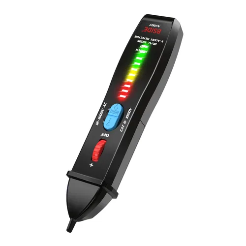 Vista 12 de BSIDE Probador de voltaje recargable Detector de voltaje sin contacto con medición de voltaje de CA en contacto, probador de temperatura ambiental