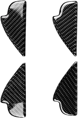 Vista 2 de Riloer 4 piezas para manija interior de puerta, cubierta de fibra de carbono, compatible con Mazda 3, 6, CX-3, CX-5, 2014-2018