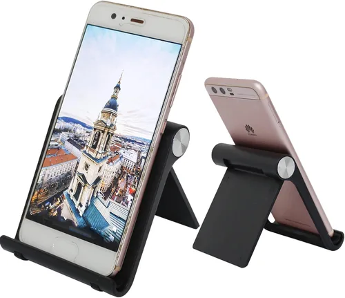 Vista 2 de Mayten Soporte plegable para teléfono celular para iPhone, soporte ajustable para teléfono con amplia compatibilidad, base de escritorio portátil
