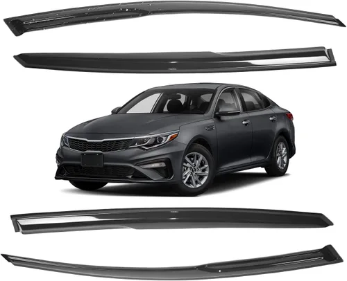Vista 124 de Viseras para ventanas para Mazda 3 Sedán 4 puertas 2004 2005 2006 2007 2008 2009 estilo JDM Mugen, deflector de viento, protector solar y de lluvia