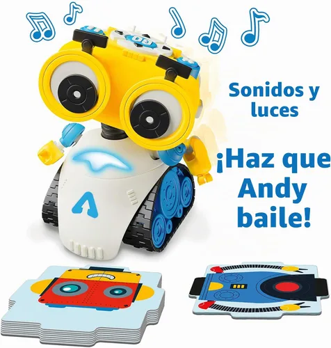 Vista 6 de Thames & Kosmos Andy: The Code & Play Robot Kit de codificación y robótica sin pantalla para mayores de 4 años Robot preconstruido con botones