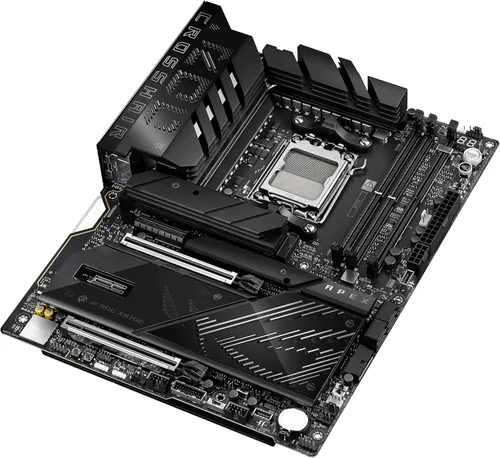 Vista 9 de ASUS ROG Crosshair X870E APEX AMD X870E AM5 ATX Placa Base, AI Avanzado Listo para PC, 18+2+2 Etapas, DDR5, Ventilador de Memoria ROG, Tarjeta ROG