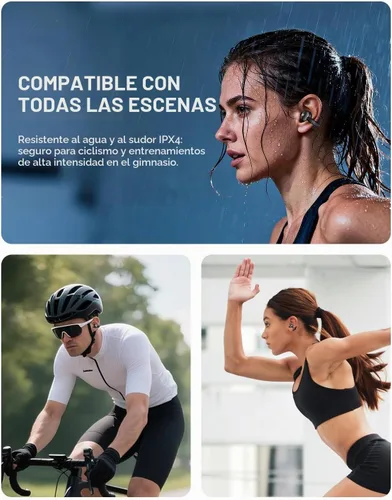 Vista 7 de Black Shark Auriculares con clip, auriculares abiertos, modos duales de música y juego, 5g ligeros y diseño de pantalla digital, llamadas DNN