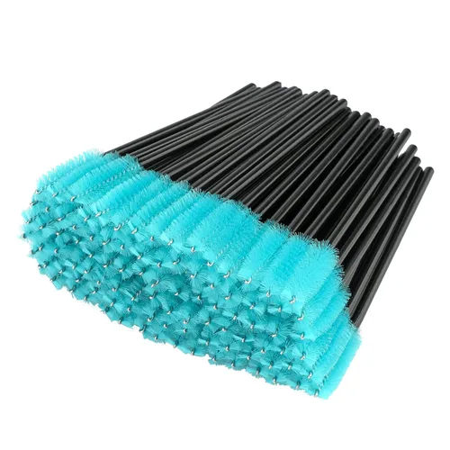 Vista 12 de G2PLUS 300 unidades de brochas desechables para rímel, kit de maquillaje con cepillo de pestañas de cristal, varillas ajustables para extensiones