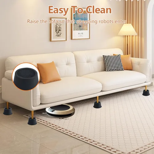 Vista 3 de DEDU Elevadores de cama de 2 pulgadas, resistentes, paquete de 9, elevadores de muebles para sofás que soportan hasta 6600 libras, elevadores