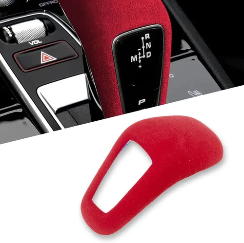 Vista 12 de x xotic tech Funda protectora de piel de gamuza de microfibra para palanca de cambios, compatible con Porsche Macan Panamera Cayman Boxster 911 718