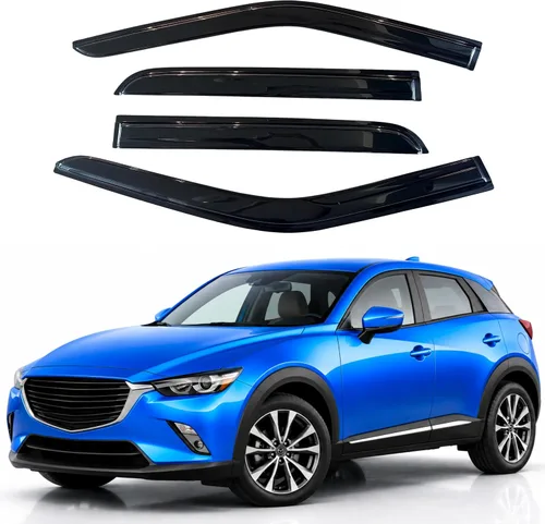Vista 323 de Visera de ventana IG para Ford Focus Sedán y Hatchback 2012-2018, Protector de ventana lateral para lluvia y viento estilo Mugen, extra duradero