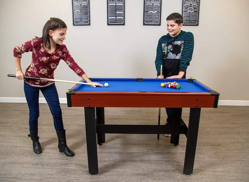 Vista 10 de Hathaway Triad - Mesa de juego múltiple – Mesa de billar de 48 pulgadas que ahorra espacio con tenis de mesa ligero y cubierta de mesa de hockey