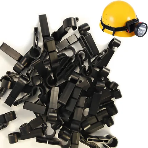 Vista 8 de Clips para faros con gancho para sombrero duro, accesorio de faro de casco duro