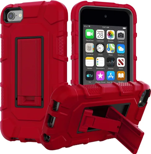 Vista 8 de ZoneFoker Funda para iPod Touch 7ª, 6ª y 5ª generación, resistente a los golpes, para Apple iPod Touch 7/6/5 generación, color negro