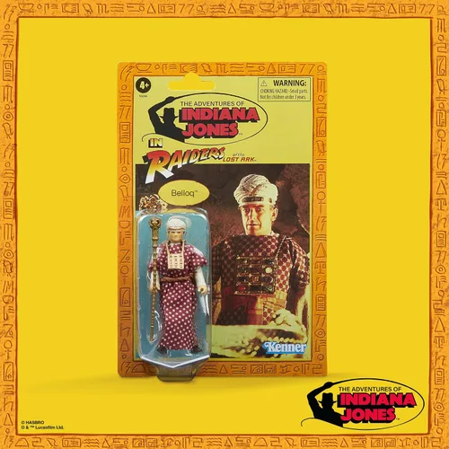 Vista 2 de Indiana Jones and The Raiders of The Lost Ark Retro Collection Belloq (Ceremonial) juguete, figuras de acción de 3.75 pulgadas para niños a partir