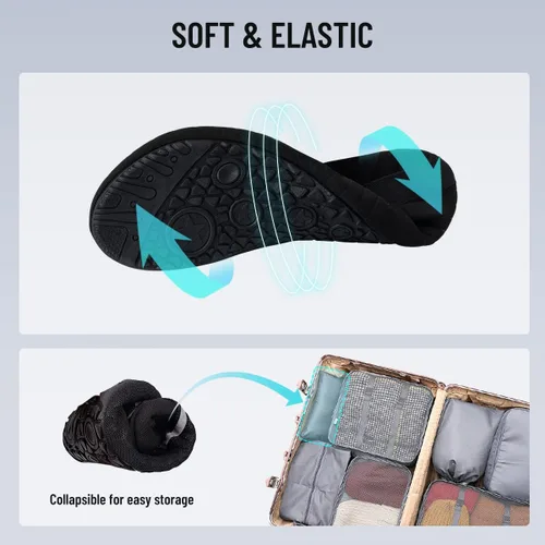 Vista 6 de Calcetines acuáticos, zapatos de agua para playa, calcetines de yoga descalzos de secado rápido para surf, piscina, natación, zapatos para mujeres