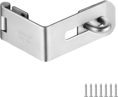Vista 13 de Pestillo de puerta con cerrojo, cerrojo de puerta de 90 grados de acero inoxidable sólido 304 para archivo, cerrojo de puerta de cobertizo extra