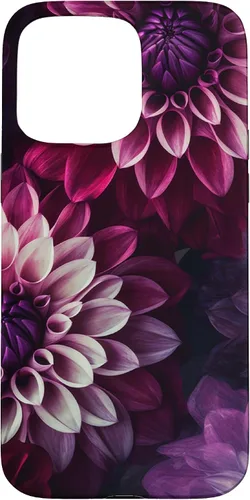 Vista 31 de Dahlia Flower Floral Nature Garden Pink Purple Maroon Design Case for iPhone 17