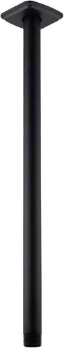Vista 12 de Brazo de ducha con brida de acero inoxidable de 4 pulgadas, extensión recta montada en el techo para cabezal de ducha de lluvia superior, níquel